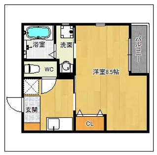 サンヴァイオレットII番館【103号室】の間取り