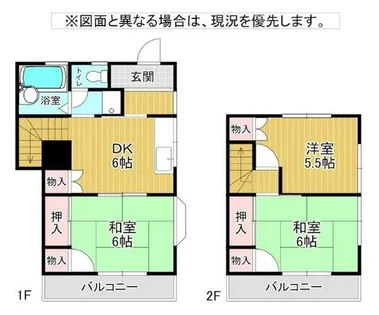 福岡県北九州市門司区西新町2丁目【アパート】の間取り