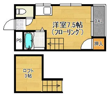 ジョリス姪浜【102号室】の間取り