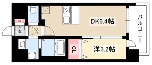 メイクス矢場町【12階】の間取り