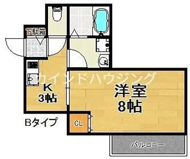 ヘーベル玉出東【1階】の間取り