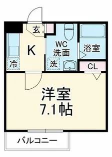 ウインズコート天神Ⅱ【1階】の間取り