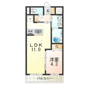 プリムローズ 深井【2階】の間取り