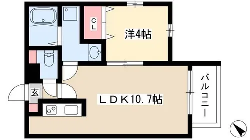 Cherim八田EAST【3階】の間取り