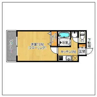 エストゥディオ平尾【3階】の間取り