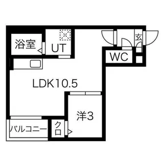 Jack kanseiⅢ【203号室】の間取り