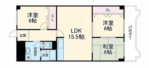 朝日プラザ千里A棟【10階】の間取り
