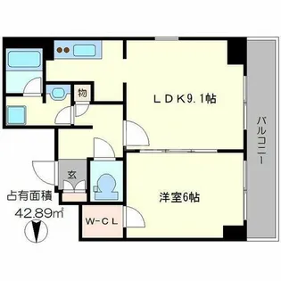 レジディア御所東【2階】の間取り