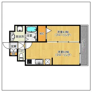 モダンパラッツォ博多RIVAⅡ【8階】の間取り