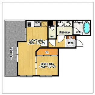 レジデンシャルヒルズリバープレイス【6階】の間取り