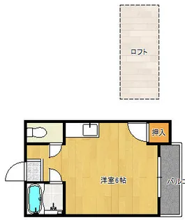 マークハイツ下原【202号室】の間取り