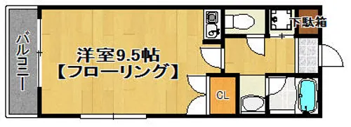 エテルナ愛宕【101号室】の間取り
