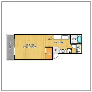 ホワイトヒルズ【102号室】の間取り