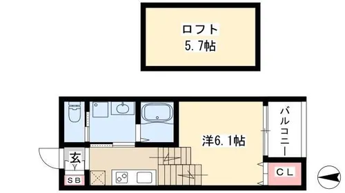 ハーモニーテラス八剱町【2階】の間取り