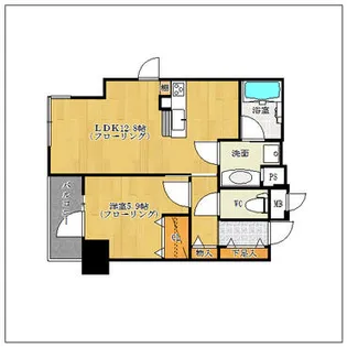 リーブル博多駅前【13階】の間取り