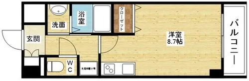 ウィスタリア新北野【10階】の間取り