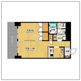 パストラーレ米長【5階】の間取り