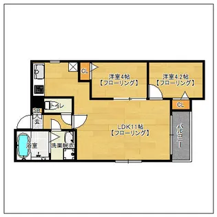 リテラV【101号室】の間取り
