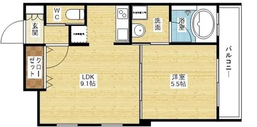 アーバンフラッツ西中島【12階】の間取り