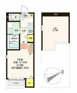 サンエー烏森【2階】の間取り