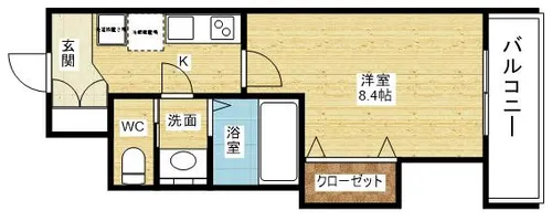 Luxe新大阪南【9階】の間取り