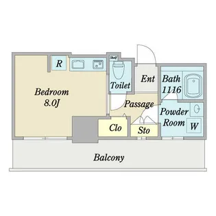 アヴェニール徳川【13階】の間取り