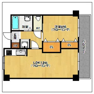 ヴィラニューエイジ【405号室】の間取り
