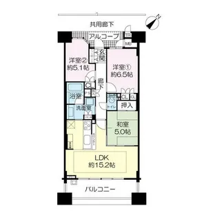 リバーガーデンコスモスクエア(0002790)【5階】の間取り