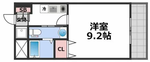CASSIA天王寺東【8階】の間取り