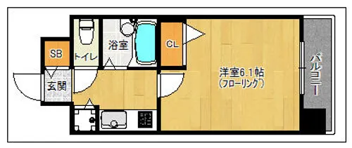 ライオンズマンション博多駅南第2【603号室】の間取り