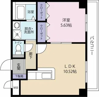 ルネッサ足原【2階】の間取り