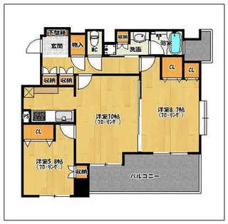 天神プレイス ウエスト【1601号室】の間取り