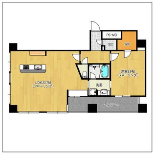 ロイヤルパークス大名【1802号室】の間取り