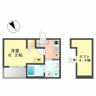 ヴァンクール中小田井【105号室】の間取り