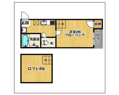 サニーコート大橋【102号室】の間取り