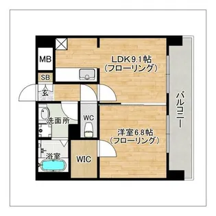 ロイヤルステージ吉塚【407号室】の間取り