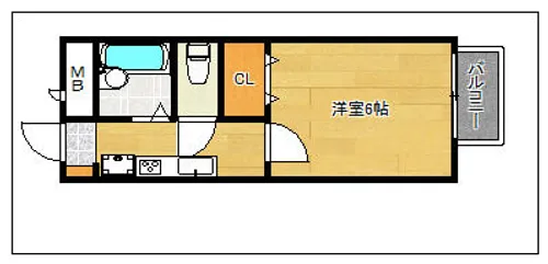 ミニヨン・T・I【103号室】の間取り