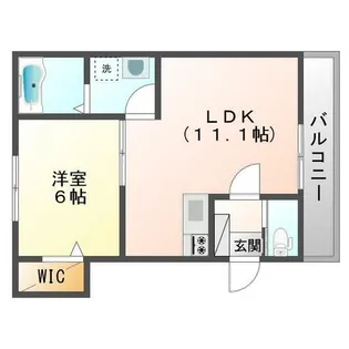 リッジライン南【105号室】の間取り