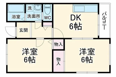スマイル F MINOO【1階】の間取り