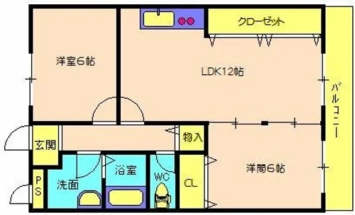 ウエストヴィラ西本【303号室】の間取り