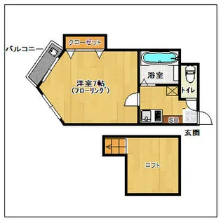 コンパートハウス唐人町【1階】の間取り