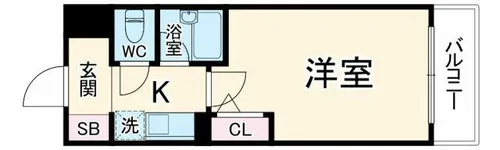 大阪府大阪市西区阿波座1丁目【マンション】の間取り