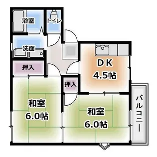 フローレス大野【2階】の間取り