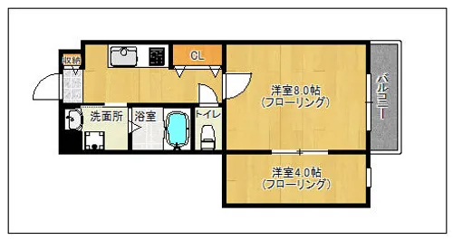 グレースパーク【603号室】の間取り