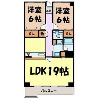 ビラ三秀山中【2階】の間取り