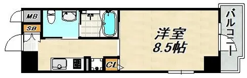 ビエンベスティード【4階】の間取り