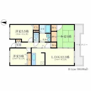 ヴェルドミール桃山台【5階】の間取り