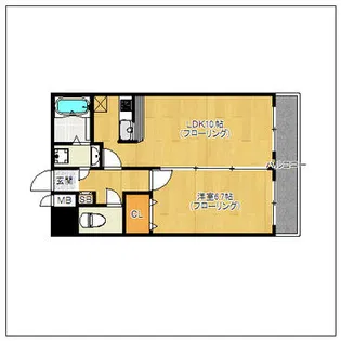 ビエラコート東比恵(旧レジデンス20)【5階】の間取り
