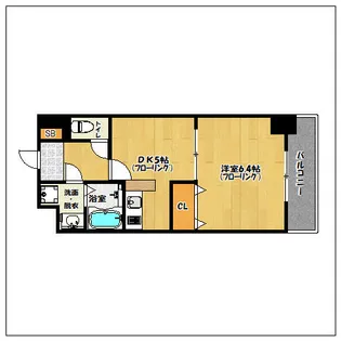 エスポワール姪浜(姪の浜5丁目)【6階】の間取り