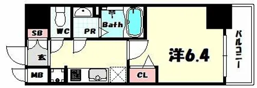 プレサンス神戸キュリオ【11階】の間取り